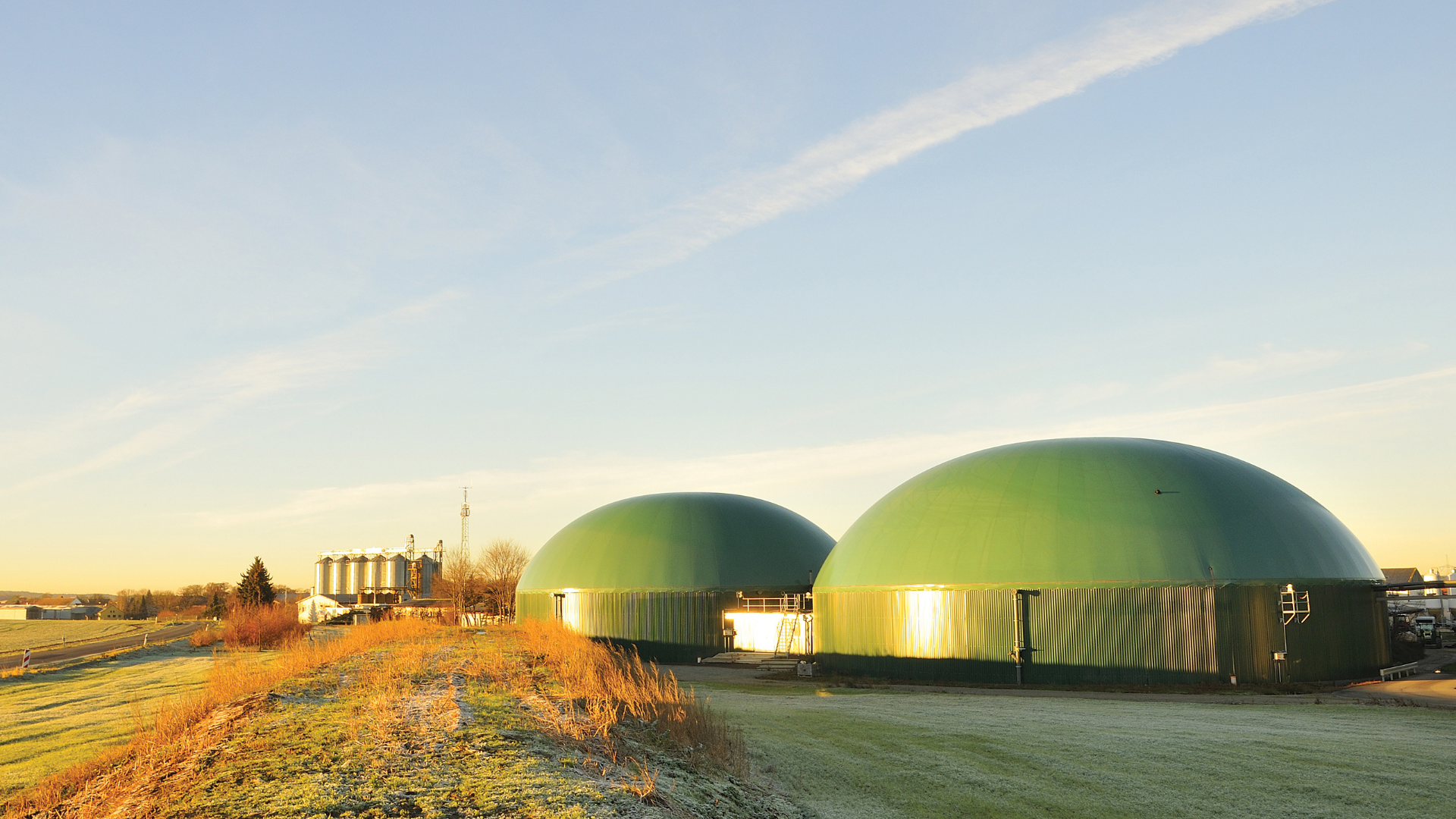 Image of biomethane installations on a farm